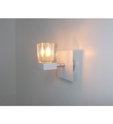Modern Ice Cube White Glass Wall Light Spotlight from Furnished Hallway