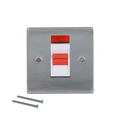 Silver Gang Cooker Switch With Neon Light