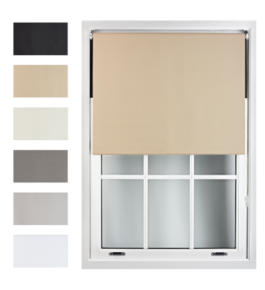 Furnished Blackout Roller Blind, Cappuccino 120cm x 165cm
