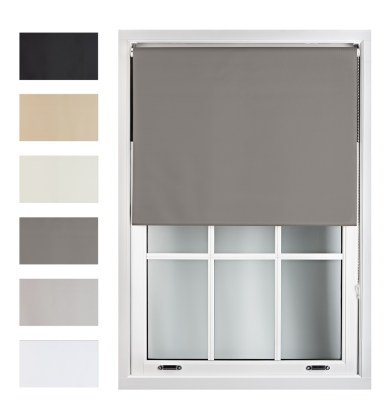 Furnished Blackout Roller Blind, Dark Grey 120cm x 165cm