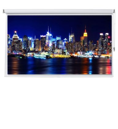 113" White Projector Screen 16:9 HD/3D High Quality - Roller Blind 236cm x 165cm