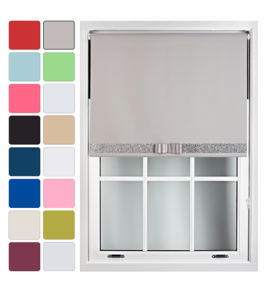 Blackout Roller Blinds with Glitter Trim & Bow