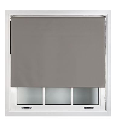 Furnished Dark Grey Blackout Roller Blind