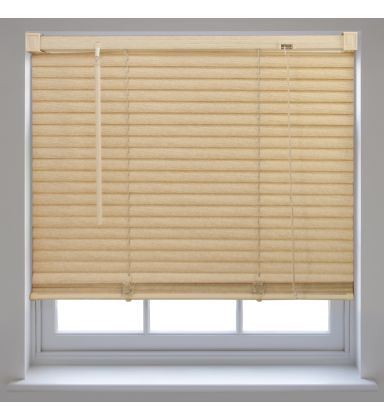 Venetian Blinds Wood-Effect PVC - Natural